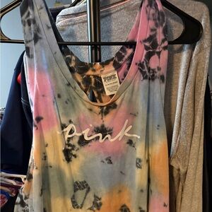 PINK Victoria's Secret Multicolor Tie-Dye Tank